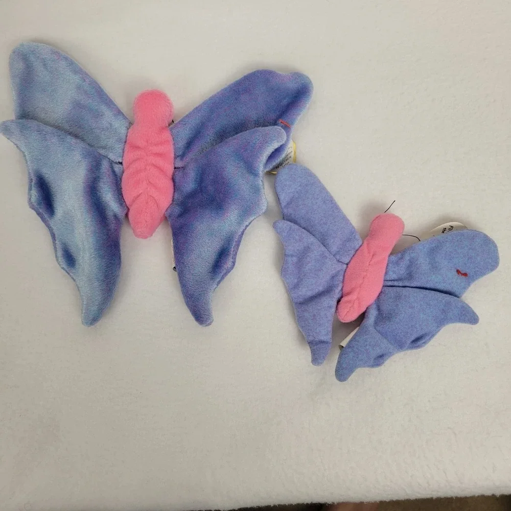 Ty Beanie Babies & McDonald's Teenie Beanie Lot 1999 Flutter the Butterfly Plush